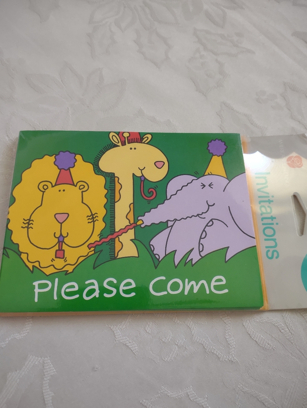 Vintage Party Invitations Cute Animals Print